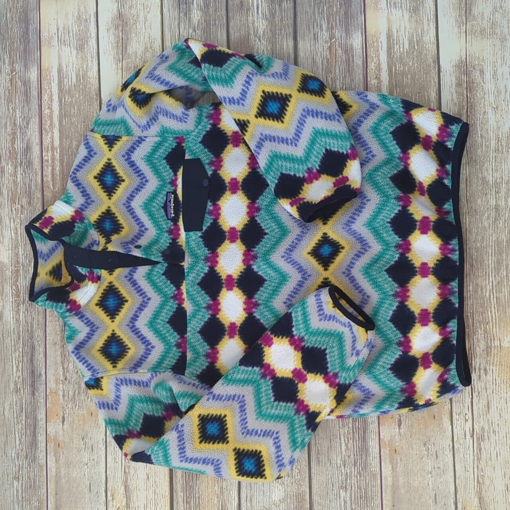 Patagonia Synchilla Snap-T Timber Twist Aztec Pullover Fleece M